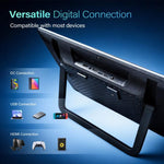 EMODERN 15.6-Inch Android 15 Portable Smart TV Supports Voice Remote Control, US Plug, EU Plug