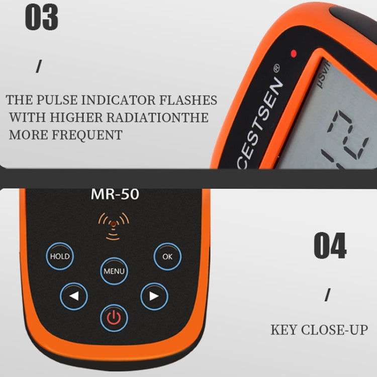 Rilevatore radiazioni nucleari MR-50 con allarme LCD