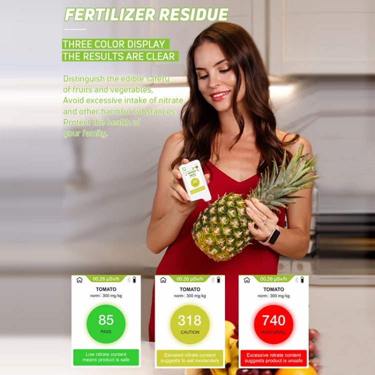 Greentest ECO6 Verdura, frutta, carne Alimenti Nitrati Qualità dell'acqua Rilevatore di radiazioni nucleari Ambientali, Spina UE, ECO6 White, ECO6 Black