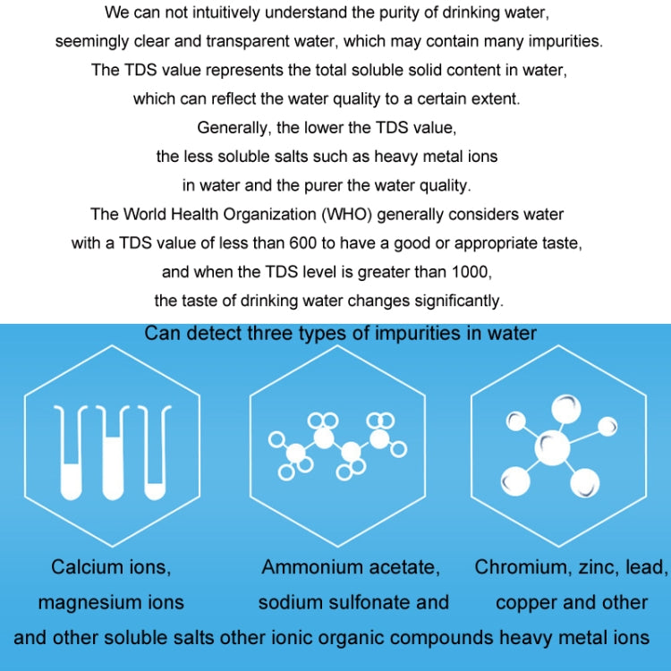 Penna test qualità acqua TDS rilevatore impurità acqua