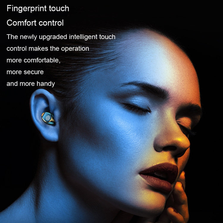 Auricolare Bluetooth a lunga durata con display digitale a LED, wireless, in-ear, con cancellazione del rumore, F9-2