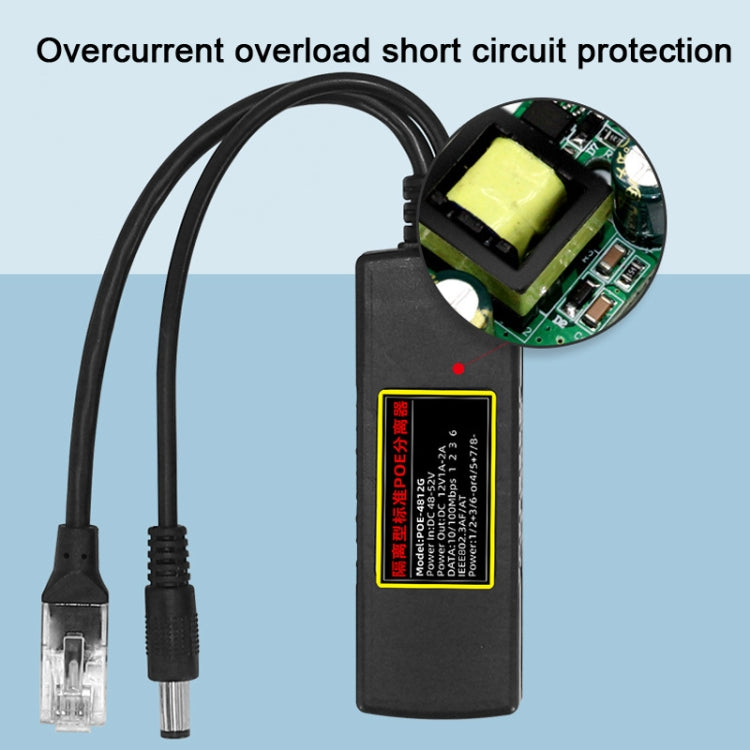 Splitter POE 48V a 12V per telecamere IP CCTV