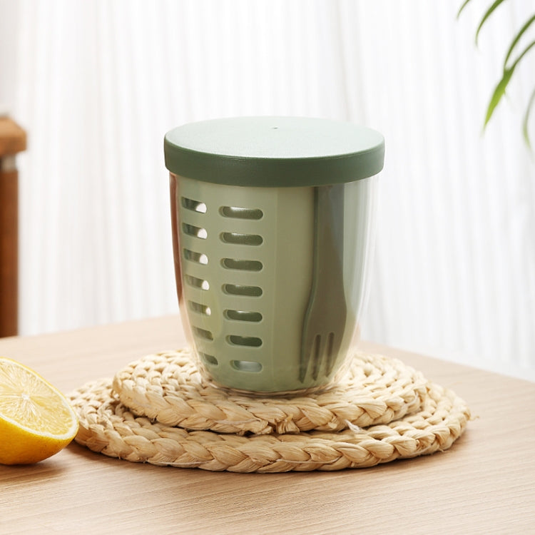 Tazza per snack di frutta e verdura da 600 ml con coperchio e forchetta, scatola per insalata ermetica a prova di perdite