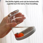 Tazza per snack di frutta e verdura da 600 ml con coperchio e forchetta, scatola per insalata ermetica a prova di perdite