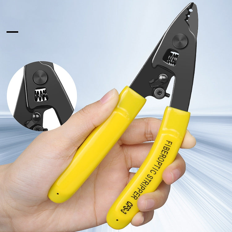 Pinza spelafili a 3 fori per fibra ottica CFS-3 per rivestimento cavo in fibra OM1 OM2 OM3 OM4, Black