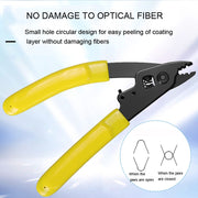 Pinza spelafili a 3 fori per fibra ottica CFS-3 per rivestimento cavo in fibra OM1 OM2 OM3 OM4, Black