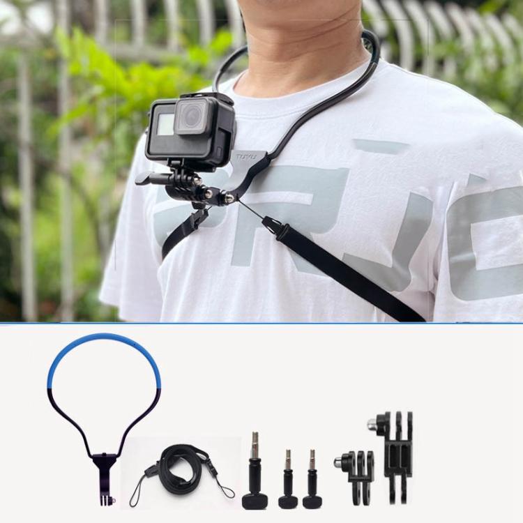 TUYU Supporto per fotocamera da collo Supporto per fascia toracica per telefono cellulare per riprese video // POV, Standard (Black), Standard (Blue), With Phone Clip (Black), With Phone Clip (Blue), Vertical Shooting (Black), Vertical Shooting (Blue)�...