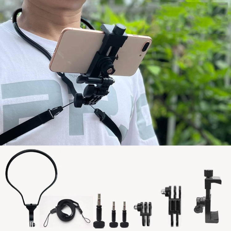 TUYU Supporto per fotocamera da collo Supporto per fascia toracica per telefono cellulare per riprese video // POV, Standard (Black), Standard (Blue), With Phone Clip (Black), With Phone Clip (Blue), Vertical Shooting (Black), Vertical Shooting (Blue)�...
