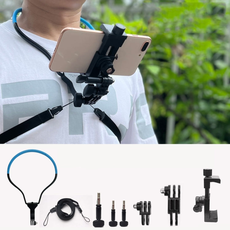 TUYU Supporto per fotocamera da collo Supporto per fascia toracica per telefono cellulare per riprese video // POV, Standard (Black), Standard (Blue), With Phone Clip (Black), With Phone Clip (Blue), Vertical Shooting (Black), Vertical Shooting (Blue)�...