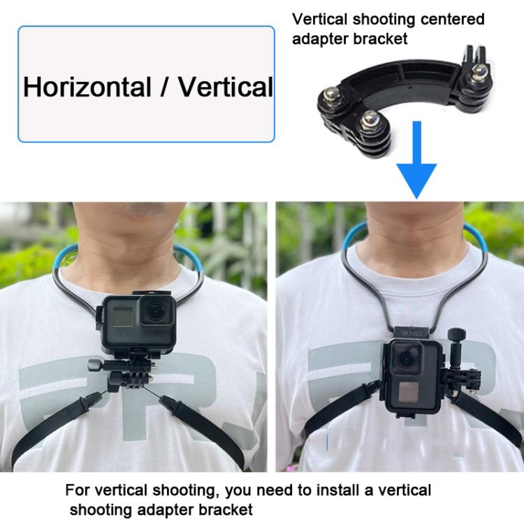 TUYU Supporto per fotocamera da collo Supporto per fascia toracica per telefono cellulare per riprese video // POV, Standard (Black), Standard (Blue), With Phone Clip (Black), With Phone Clip (Blue), Vertical Shooting (Black), Vertical Shooting (Blue)�...