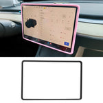 Per Tesla Model3/Y Cornice in silicone con copertura protettiva per paraurti schermo, For Tesla Model3/Y Black, For Tesla Model3/Y Pink, For Tesla Model3/Y White, For Tesla Model3/Y Gray