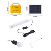 Kit di energia solare ricaricabile a LED con luce di emergenza per pannello solare 7AH 10W
