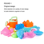 13 pezzi/set giocattoli da spiaggia per bambini set grande pala da sabbia secchio strumenti per scavare la sabbia clessidra, Blue Round Castle, Pink Round Castle, Green Round Castle, Blue Lace Barrel, Pink Lace Barrel, Purple Lace Barrel               ...