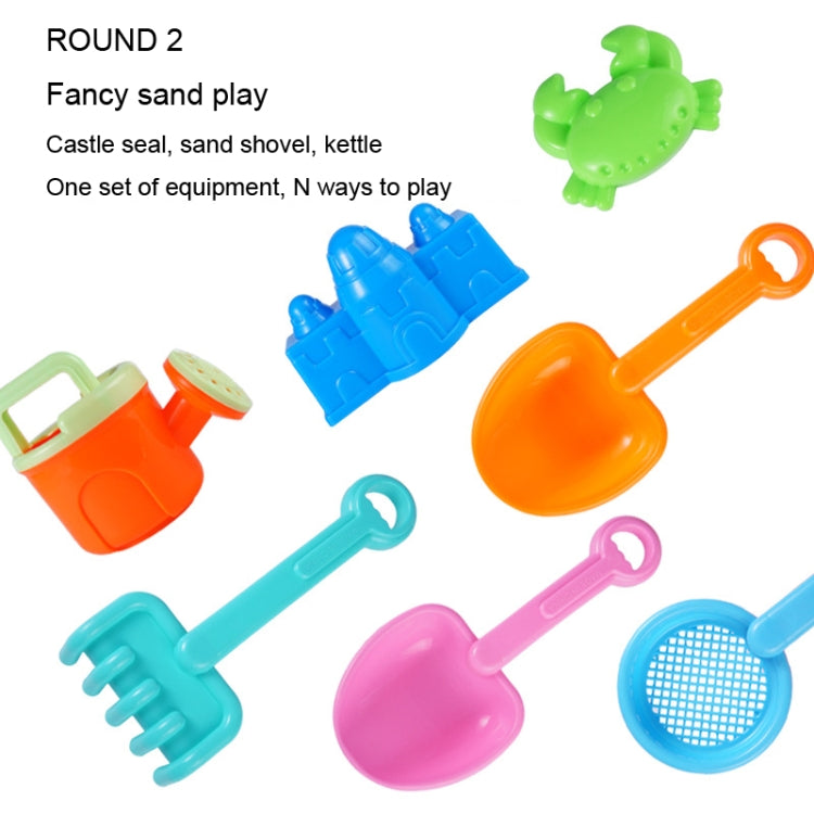 13 pezzi/set giocattoli da spiaggia per bambini set grande pala da sabbia secchio strumenti per scavare la sabbia clessidra, Blue Round Castle, Pink Round Castle, Green Round Castle, Blue Lace Barrel, Pink Lace Barrel, Purple Lace Barrel               ...