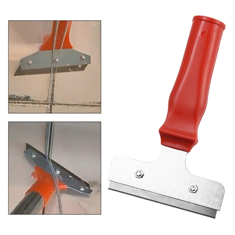Detergente per raschietto con manico in plastica con testa in ferro per vernice per pareti in vetro, piastrelle per pavimenti in vetro