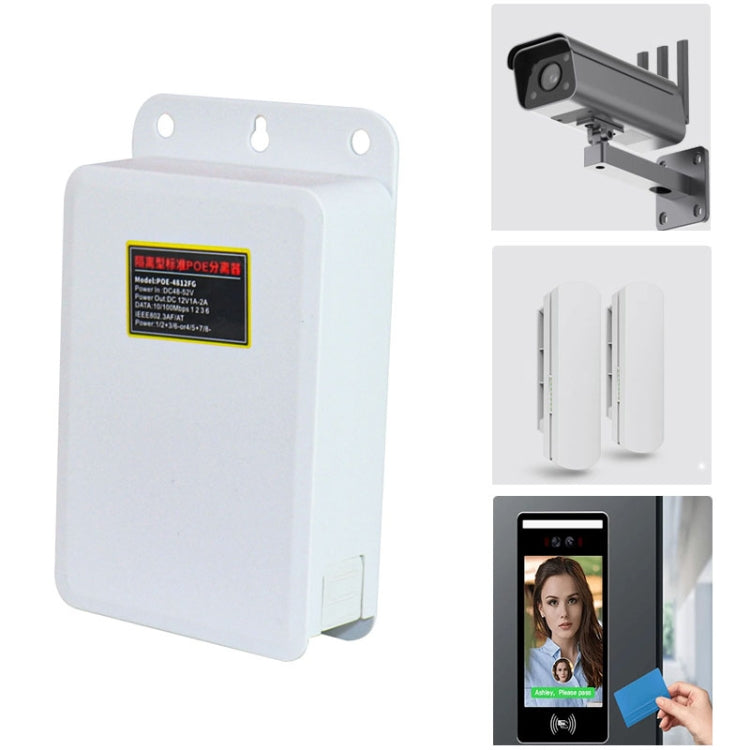 POE-4812FG Modulo di alimentazione impermeabile per monitoraggio esterno con splitter POE standard isolato da 48 V a 12 V, POE-4812FG