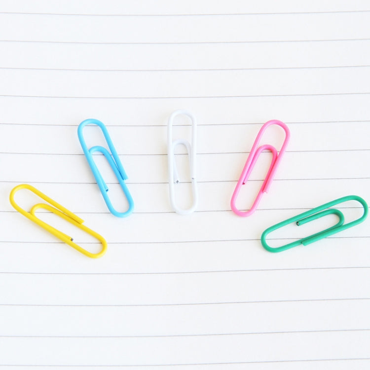 Deli 0024 Graffette per carta a colori per classificazione e archiviazione di file da 100 pezzi/scatola da 2,8 cm, 100pcs Paper Clips