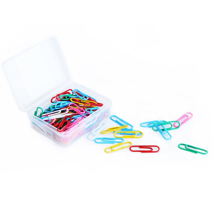 Deli 0024 Graffette per carta a colori per classificazione e archiviazione di file da 100 pezzi/scatola da 2,8 cm, 100pcs Paper Clips