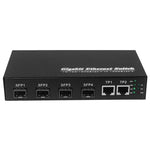 Switch in fibra ottica con 2 porte RJ45 10/100/1000 e 4 porte SFP da 1000 M, 4  SFP Port & 2 LAN Port  1000Mbps