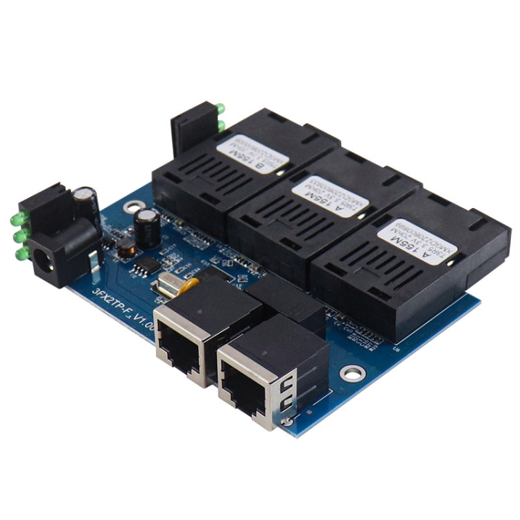 Ricetrasmettitore in fibra AAB-PCBA 100 Mbps con 3 porte in fibra + 2 porte Ethernet, 3 Fiber Port+2 Ethernet Port AAB-PCBA