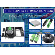 La scatola di distribuzione FTTH con splitter da 16 PLC può contenere fino a 16 cavi di derivazione per abbonati, 16 Core