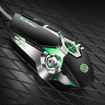 Mouse meccanico K-Snake Q7 Game cablato, illuminato a 7 colori, USB 4000 DPI, Q7 Scrub Black, Q7 Silver Gray, Q7 White
