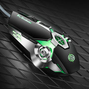 Mouse meccanico K-Snake Q7 Game cablato, illuminato a 7 colori, USB 4000 DPI, Q7 Scrub Black, Q7 Silver Gray, Q7 White