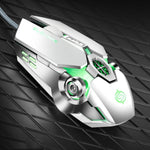 Mouse meccanico K-Snake Q7 Game cablato, illuminato a 7 colori, USB 4000 DPI, Q7 Scrub Black, Q7 Silver Gray, Q7 White