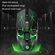 Mouse meccanico K-Snake Q7 Game cablato, illuminato a 7 colori, USB 4000 DPI, Q7 Scrub Black, Q7 Silver Gray, Q7 White