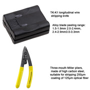 YH-G10 Kit di strumenti per fibra ottica 10 in 1 TK-S6 Coltello per cavi e kit spelafili, Cable Knife and Stripping Kit