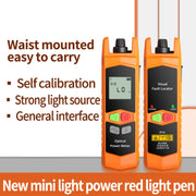 Set penna a luce rossa in fibra ottica da 10-30 mW + misuratore di potenza ottica (-70+6 dBm)