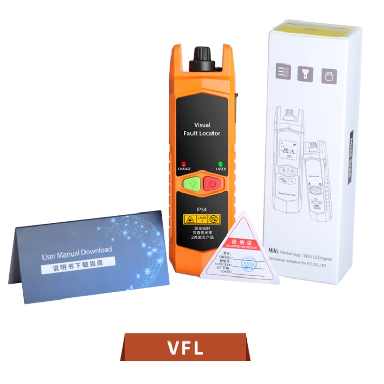Set penna a luce rossa in fibra ottica da 10-30 mW + misuratore di potenza ottica (-70+6 dBm)