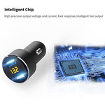 Mini caricatore da auto multifunzionale con doppio display digitale USB