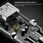 Mini caricatore da auto multifunzionale con doppio display digitale USB