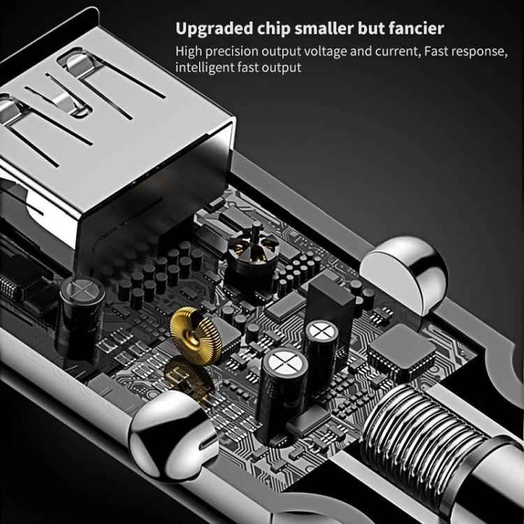 Mini caricatore da auto multifunzionale con doppio display digitale USB