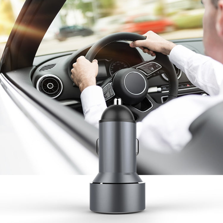 Mini caricatore da auto multifunzionale con doppio display digitale USB