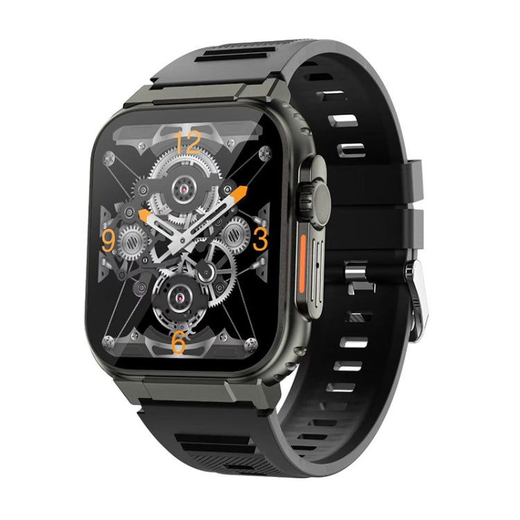 A70 1.96 pollici monitoraggio sanitario multifunzionale IP68 impermeabile chiamata Bluetooth Smart Watch, Black, Orange