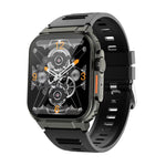 A70 1.96 pollici monitoraggio sanitario multifunzionale IP68 impermeabile chiamata Bluetooth Smart Watch, Black, Orange