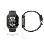A70 1.96 pollici monitoraggio sanitario multifunzionale IP68 impermeabile chiamata Bluetooth Smart Watch, Black, Orange