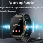 A70 1.96 pollici monitoraggio sanitario multifunzionale IP68 impermeabile chiamata Bluetooth Smart Watch, Black, Orange