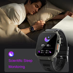 A70 1.96 pollici monitoraggio sanitario multifunzionale IP68 impermeabile chiamata Bluetooth Smart Watch, Black, Orange