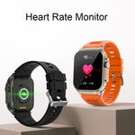 A70 1.96 pollici monitoraggio sanitario multifunzionale IP68 impermeabile chiamata Bluetooth Smart Watch, Black, Orange