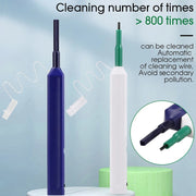 2 pz/set Penna per Pulizia in Fibra Ottica Endface Cleaner Strumento di Pulizia in Fibra Ottica per 1.25mm LC/Mu e 2.5mm SC/ST/FC, SC+LC