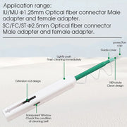 2 pz/set Penna per Pulizia in Fibra Ottica Endface Cleaner Strumento di Pulizia in Fibra Ottica per 1.25mm LC/Mu e 2.5mm SC/ST/FC, SC+LC