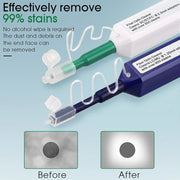 2 pz/set Penna per Pulizia in Fibra Ottica Endface Cleaner Strumento di Pulizia in Fibra Ottica per 1.25mm LC/Mu e 2.5mm SC/ST/FC, SC+LC