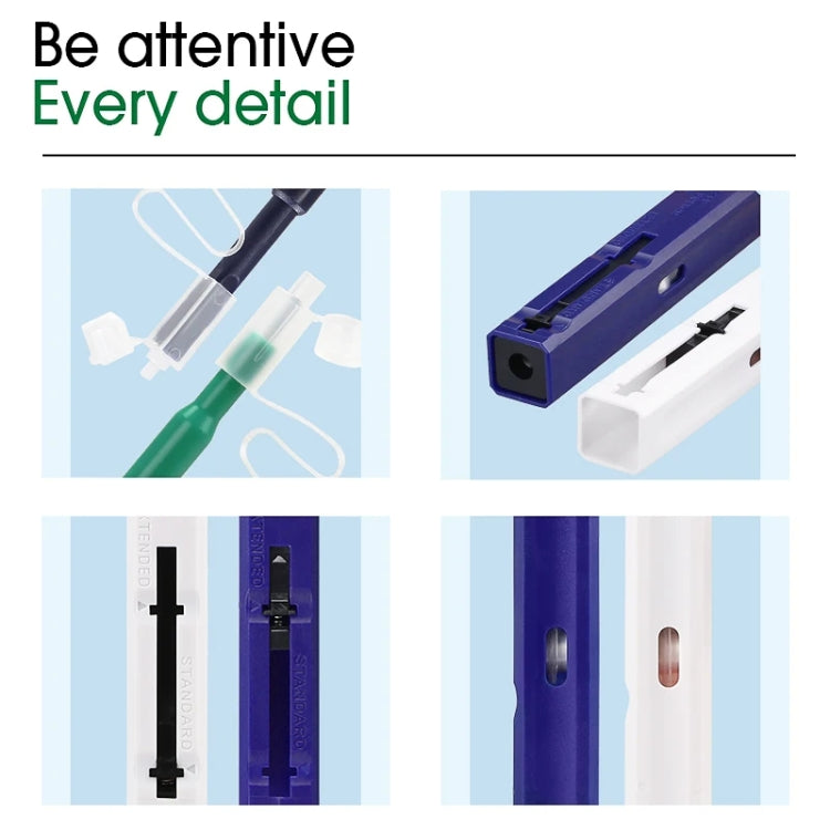 2 pz/set Penna per Pulizia in Fibra Ottica Endface Cleaner Strumento di Pulizia in Fibra Ottica per 1.25mm LC/Mu e 2.5mm SC/ST/FC, SC+LC