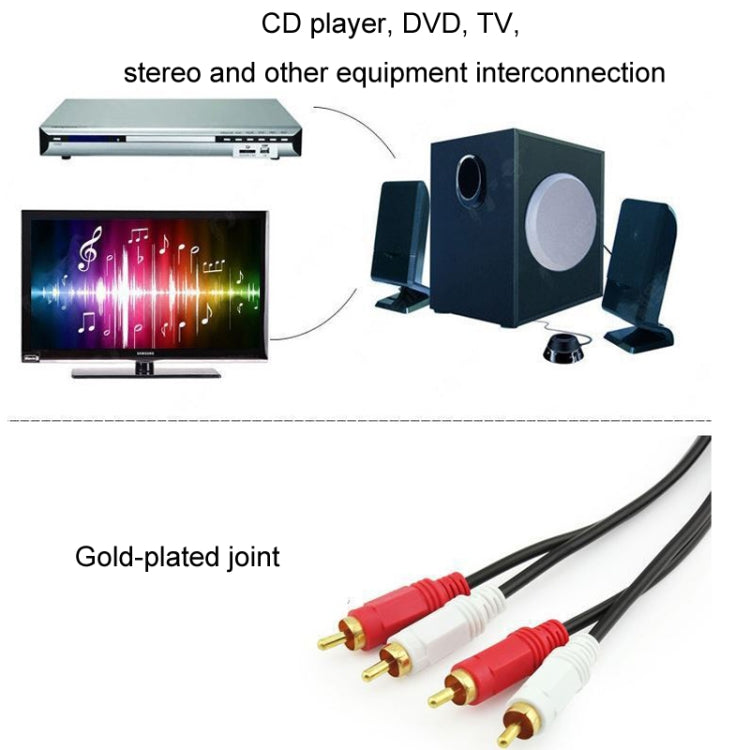 Cavo audio Lotus doppio Cavo audio RCA per amplificatore di potenza due a due, 1.5m, 3m, 5m
