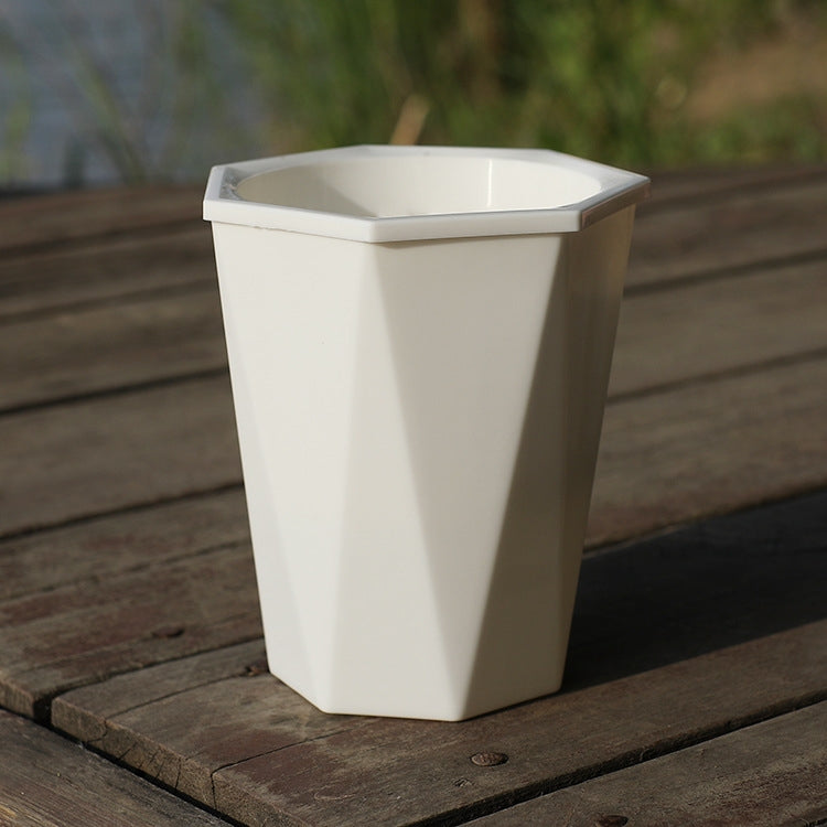 Vaso di fiori pigro automatico a forma di diamante che assorbe l'acqua Vaso di plastica per piante verdi, 12cm x 14cm
