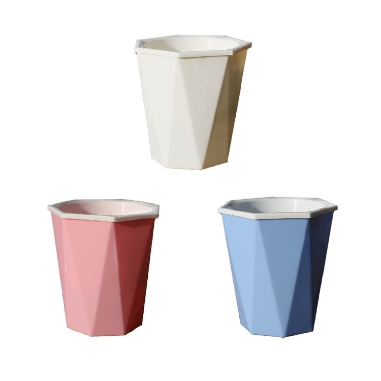 Vaso di fiori pigro automatico a forma di diamante che assorbe l'acqua Vaso di plastica per piante verdi, 12cm x 14cm