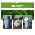 Vaso di fiori pigro automatico a forma di diamante che assorbe l'acqua Vaso di plastica per piante verdi, 12cm x 14cm